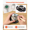 VEVOR Multi-Directional Microscope with Spring Bracket Universal Ball Vise, for Diamond Setting Jewelry Making Engraving, 7X-45X Continuous Magnification, Micro Inlaid Mirror with Adjustable LED Light
