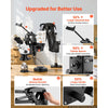 VEVOR Multi-Directional Microscope with Spring Bracket Universal Ball Vise, for Diamond Setting Jewelry Making Engraving, 7X-45X Continuous Magnification, Micro Inlaid Mirror with Adjustable LED Light