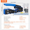 VEVOR RJ45 Crimp Tool Kit, Cat5e/Cat6/Cat6a Pass Through Ethernet Crimper for 8P8C Modular Plugs with 20pcs Connectors and 20pcs Covers, Wire Stripper and Network Tester
