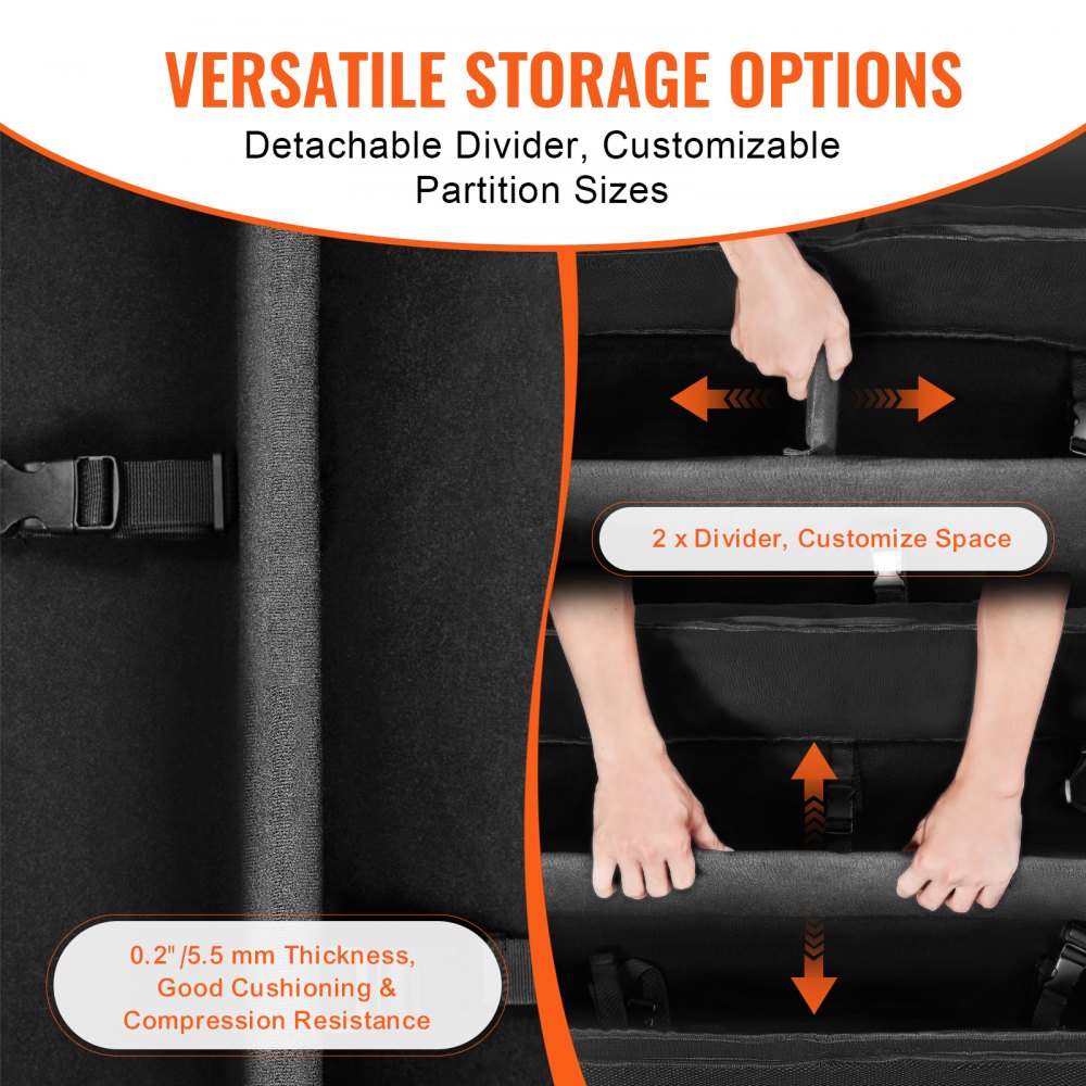 VEVOR Telescope Case, 40.7", Telescope Large Storage Bag with Fixed Buckles, Multi-Pocket & Detachable Divider, Shock-Absorbent Telescope Carrying Case for Optical Tube & Tripod, Counterweight Pocket