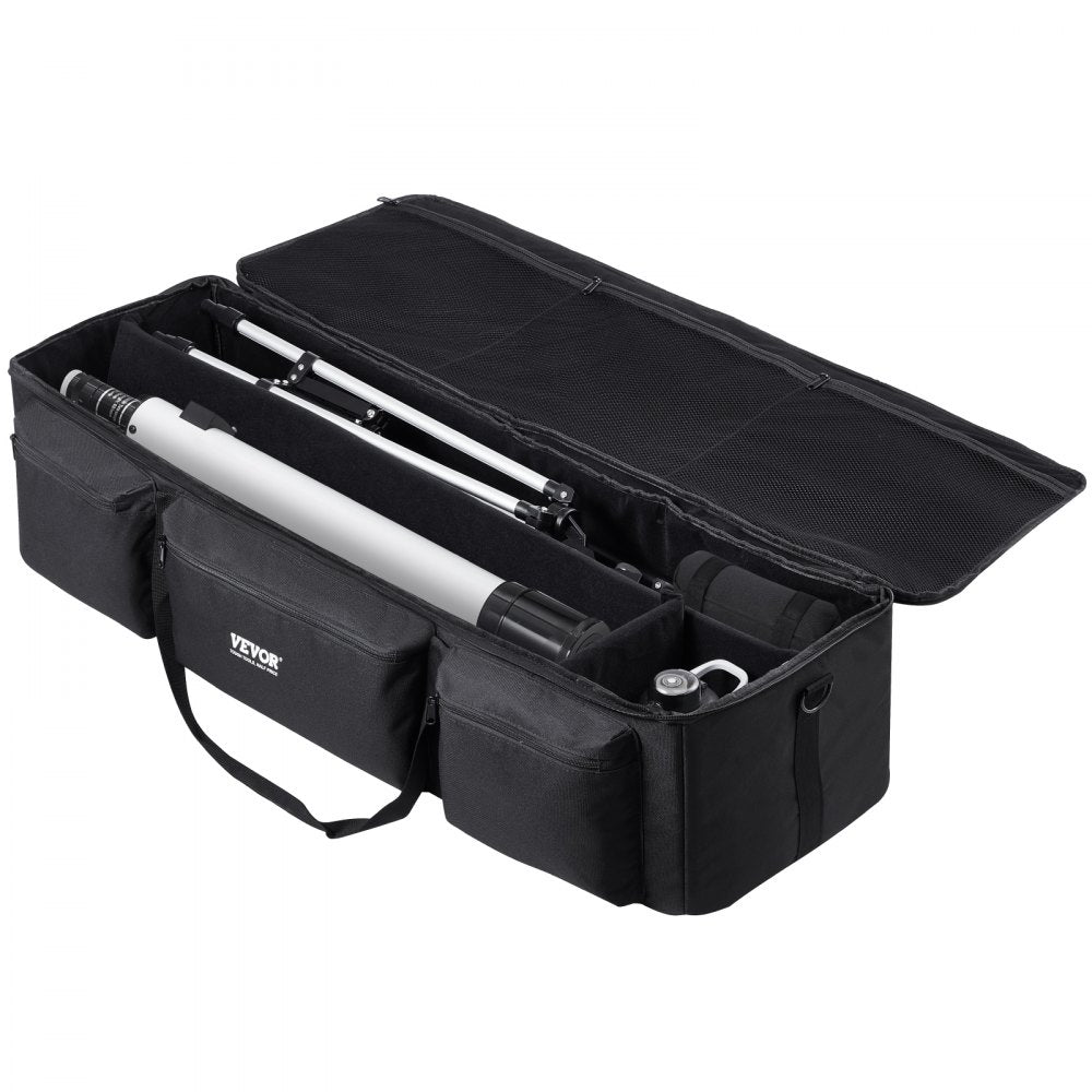 VEVOR Telescope Case, 40.7", Telescope Large Storage Bag with Fixed Buckles, Multi-Pocket & Detachable Divider, Shock-Absorbent Telescope Carrying Case for Optical Tube & Tripod, Counterweight Pocket