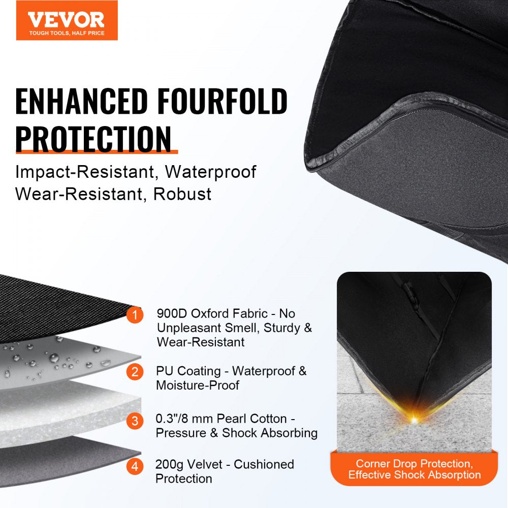 VEVOR Telescope Case, 29.9", Telescope Storage Backpack with Secure Strap, Pockets and Cozy Shoulder Traps, Shock-Absorbent Telescope Carrying Case for Optical Tube & Tripod, Counterweight Pocket
