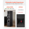 VEVOR Floorstanding Speaker, 3-Way, Floor-Standing Tower Speaker with 0.75 in & 1 in Tweeter, Dual 5.25 in Woofers, 145W Peak, 70Hz–20kHz Frequency Response, MDF Enclosure, for Home Audio, Single