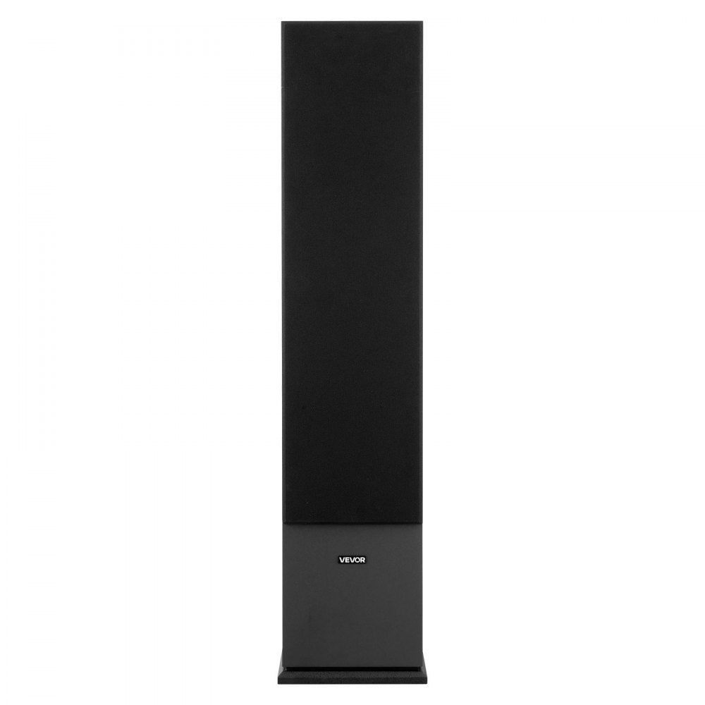 VEVOR Floorstanding Speaker, 3-Way, Floor-Standing Tower Speaker with 0.75 in & 1 in Tweeter, Dual 5.25 in Woofers, 145W Peak, 70Hz–20kHz Frequency Response, MDF Enclosure, for Home Audio, Single