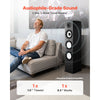 VEVOR Floorstanding Speaker, 2-Way, Floor-Standing Tower Speaker with 1-Inch Tweeter, 6.5-Inch Woofer, 200W Peak Power, 70Hz–20kHz Frequency Response, Durable MDF Enclosure, for Home Audio, Single