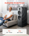VEVOR floorstanding speaker - lifestyle image (audiophile-grade sound)