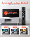 VEVOR floorstanding speaker frequency response graphic (70Hz–20kHz)