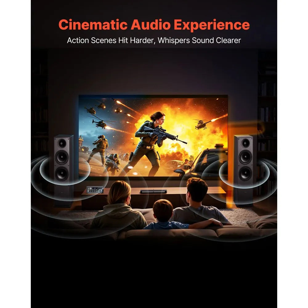 VEVOR cinematic audio experience promotional image