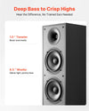 VEVOR floorstanding speaker driver callouts (tweeter and woofer)