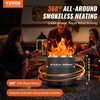 VEVOR Smokeless Fire Pit Stove Bonfire, H: 15.4 in x Dia: 15.7 in ,Wood Burning Fireplaces with Removable Ash Pan, SUS430 Stainless Steel Inner Portable Outdoor Firepit,for Outdoor Patio Camping