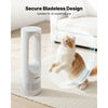 VEVOR Desk Fan Bladeless, 17 inch Office Table Fan Small Quite, 5 Speeds Adjustment, 0-9H Timer, 60-Degree Oscillation, Touch Control, Easy to Clean, Portable for Office, Living Room, Bedroom