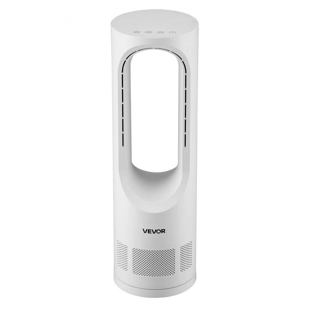 VEVOR Desk Fan Bladeless, 17 inch Office Table Fan Small Quite, 5 Speeds Adjustment, 0-9H Timer, 60-Degree Oscillation, Touch Control, Easy to Clean, Portable for Office, Living Room, Bedroom