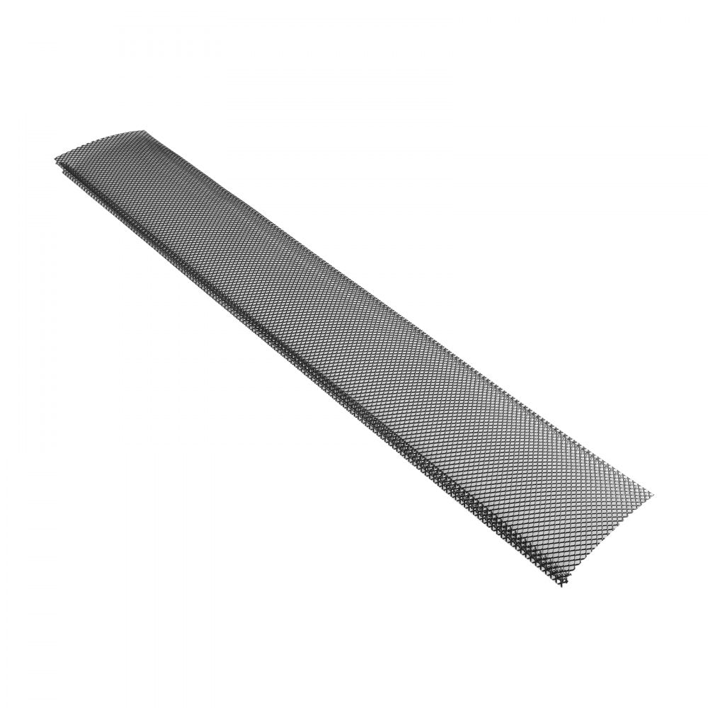 VEVOR Gutter Guard, 6 in Powder-Coated Steel Gutter Screen, Heavy-Duty 75 ft Length, 0.04 in Thickness, Leaf Guard for Debris and Leaves, Easy DIY Install, Fits 6" Standard Systems, 25 Pack, Black