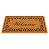 VEVOR Door Mat, Welcome Doormat for Outdoor Entrance, 29.5" x 17" All-Weather Faux Coir Entryway Mat with Non-Slip Backing, Low-Profile & Easy-to-Clean Front Door Mats for Garage, Backyard, Patio