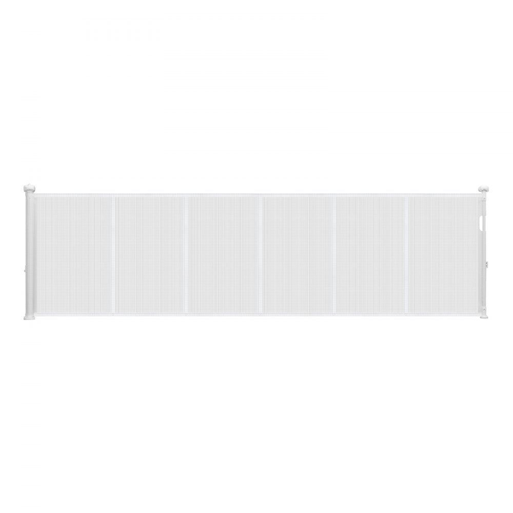 VEVOR Retractable Baby Gate, 34 inch Tall, Extends up to 110 inch Wide, Retractable Gate for Kids or Pets, Mesh Material, Easy to Install for Indoor Stairs, Doorways, Hallways, Playrooms, White