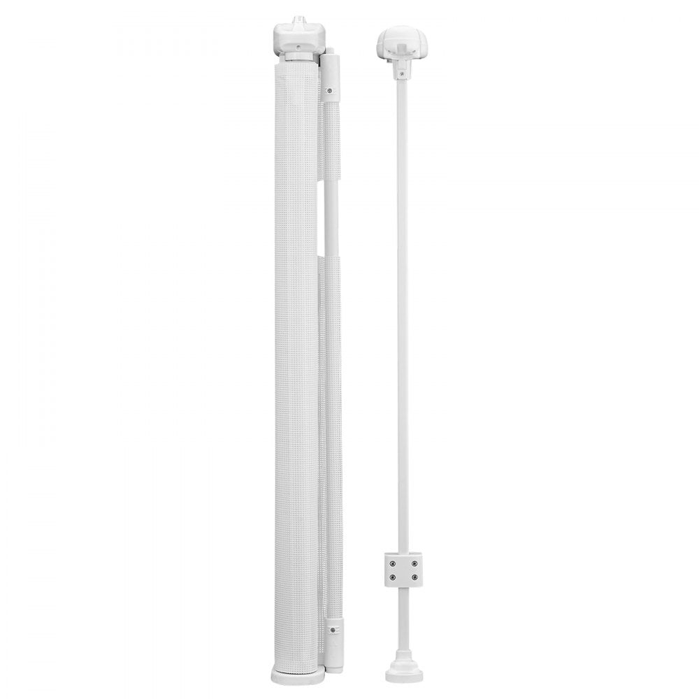 VEVOR Retractable Baby Gate, 34 inch Tall, Extends up to 110 inch Wide, Retractable Gate for Kids or Pets, Mesh Material, Easy to Install for Indoor Stairs, Doorways, Hallways, Playrooms, White