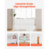 VEVOR Retractable Baby Gate, 34 inch Tall, Extends up to 55 inch Wide, Retractable Gate for Kids or Pets, Mesh Material, Easy to Install for Indoor Stairs, Doorways, Hallways, Playrooms, White