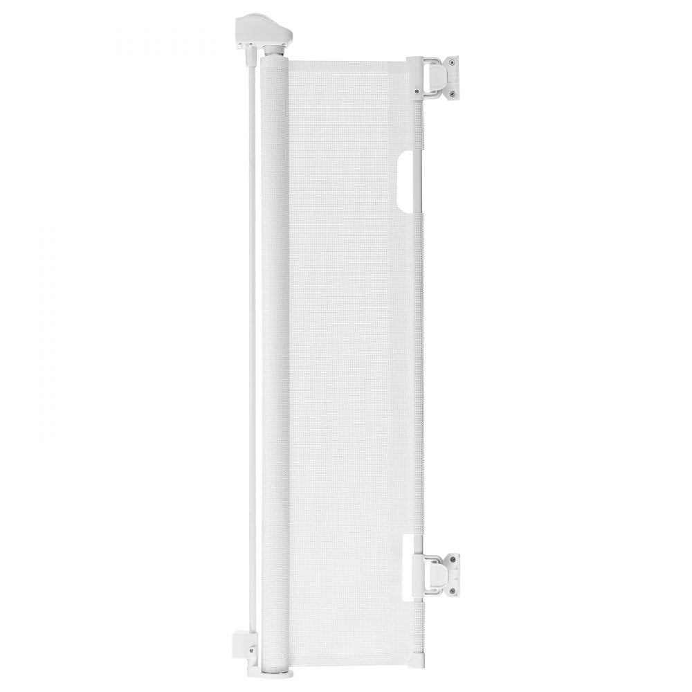 VEVOR Retractable Baby Gate, Extends to 72.8 inch Wide, 31.3 inch Tall, with Security Lock, Easy to Use, Walk Through Without Tripping, Mesh Dog Gate for Stairs, Hallways, Indoor/Outdoor, White