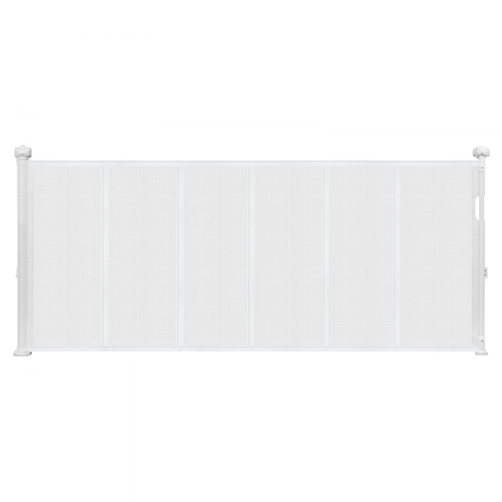 VEVOR Retractable Baby Gate, 34 inch Tall, Extends up to 71 inch Wide, Retractable Gate for Kids or Pets, Mesh Material, Easy to Install for Indoor Stairs, Doorways, Hallways, Playrooms, White