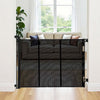 VEVOR Retractable Baby Gate, Extends to 202.7 inch Extra Wide, 39 inch Tall, with Reinforced Fiberglass Strips, Avoids Crawling Through, Mesh Dog Gate for Decks, Doorways, Garages, Indoor, Black