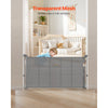 VEVOR Retractable Baby Gate, 34 inch Tall, Extends up to 55 inch Wide, Retractable Gate for Kids or Pets, Mesh Material, Easy to Install for Indoor Stairs, Doorways, Hallways, Playrooms, Gray