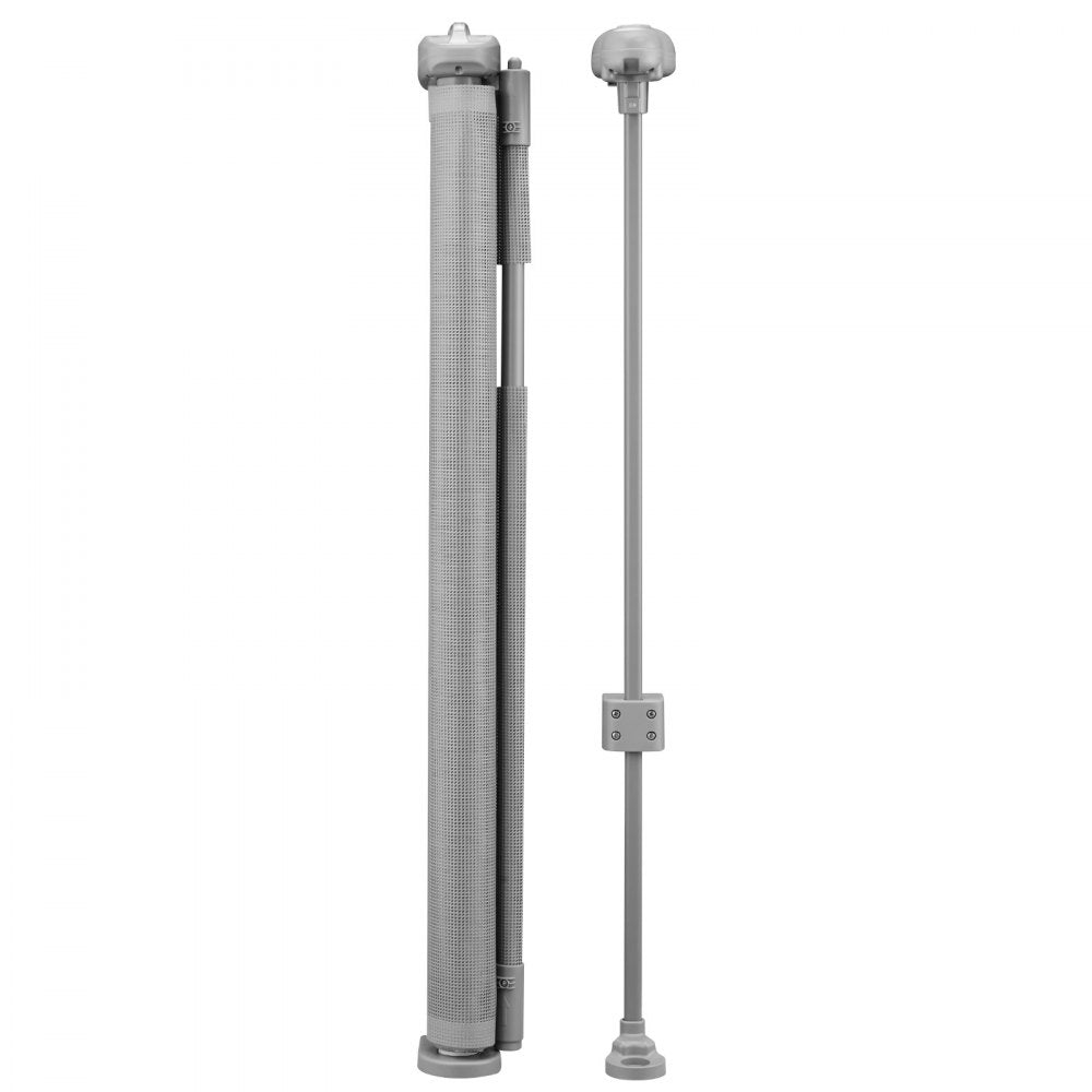 VEVOR Retractable Baby Gate, 34 inch Tall, Extends up to 55 inch Wide, Retractable Gate for Kids or Pets, Mesh Material, Easy to Install for Indoor Stairs, Doorways, Hallways, Playrooms, Gray