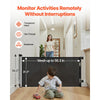 VEVOR Retractable Baby Gate, Extends to 56.3 inch Wide, 31.3 inch Tall, with Security Lock, Easy to Use, Walk Through Without Tripping, Mesh Dog Gate for Stairs, Hallways, Indoor/Outdoor, Black