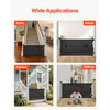 VEVOR Retractable Baby Gate, Extends to 56.3 inch Wide, 31.3 inch Tall, with Security Lock, Easy to Use, Walk Through Without Tripping, Mesh Dog Gate for Stairs, Hallways, Indoor/Outdoor, Black