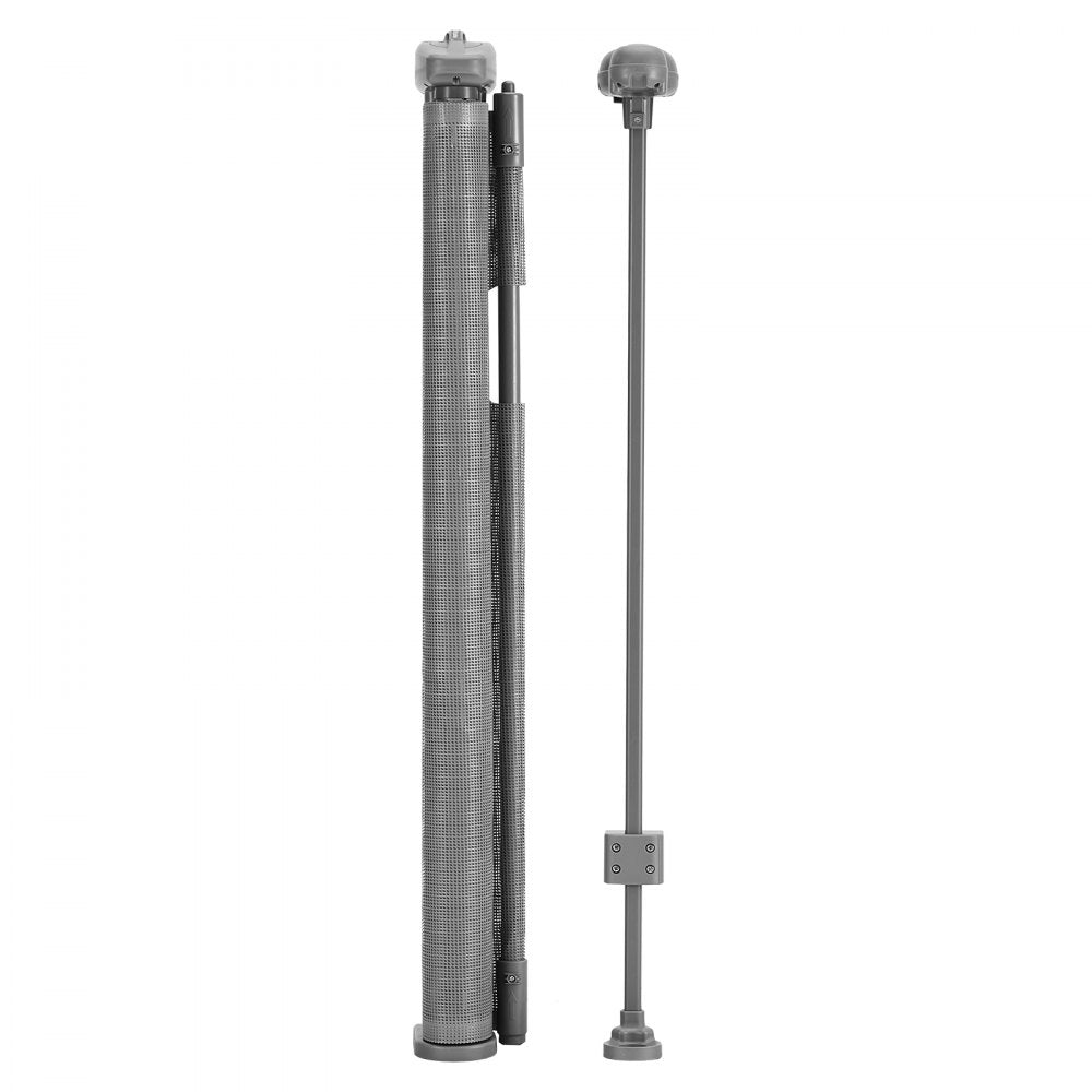 VEVOR Retractable Baby Gate, 34 inch Tall, Extends up to 71 inch Wide, Retractable Gate for Kids or Pets, Mesh Material, Easy to Install for Indoor Stairs, Doorways, Hallways, Playrooms, Gray