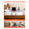 VEVOR Bed Rail for Elderly, Foldable & Extendable Bedside Assist Rail with Side Handles & PU Handrail, Adjustable Height Carbon Steel Pipe Bedside Cane, Senior Bed Bar Fits King, Queen, Full, Twin