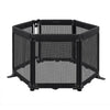 VEVOR Freestanding Dog Gate 29" Tall 6-Panel Foldable Mesh Pet Gate Black, For Stairs Doorways, Breathable and Soft Mesh, Freestanding or Wall Mount, Flexible Shapes, Extra-Wide Design, Easy to Store