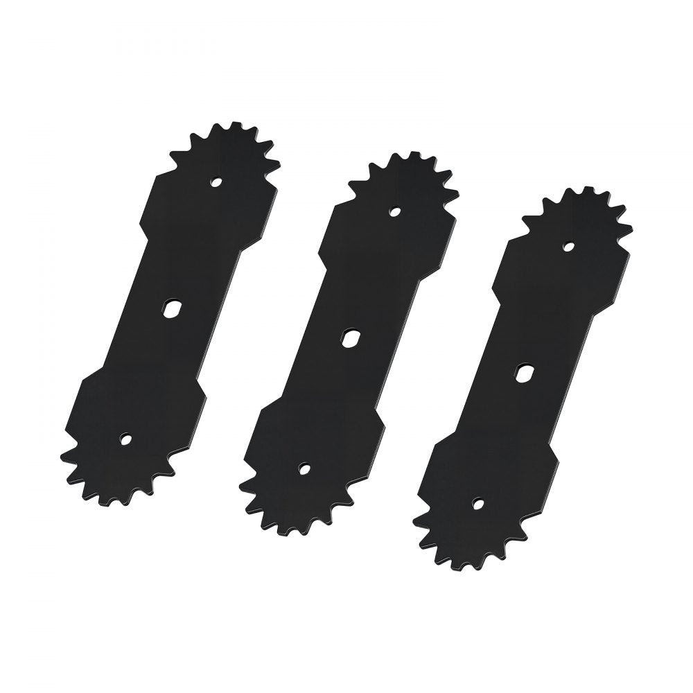 VEVOR Electric Edger Blades, 8.8-inch Length, 3-Pack Replacement Blades, 65Mn High-Carbon Steel with Electrophoretic Coating, Multi-Serrated Sharp Edge, Compatible with the VEVOR ASYTM01230 Edger