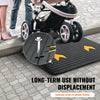 VEVOR Upgraded Rubber Threshold Ramp, 4" Rise Door Ramp with 1 Channel, Natural Rubber Car Ramp with Non-Slip Textured Surface, 33069 lbs Load Capacity Curb Ramp for Wheelchair and Scooter