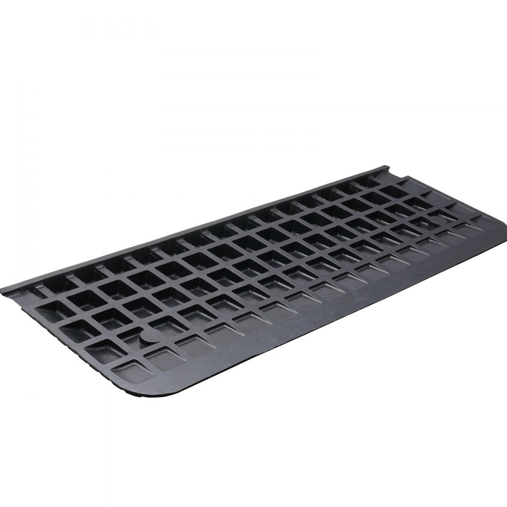 VEVOR Upgraded Rubber Threshold Ramp, 1.5" Rise Wheelchair Ramp Doorway, Natural Curb Ramp Rated 33069 lbs Load Capacity, Non-Slip Textured Surface Rubber Curb Ramp for Wheelchair and Scooter