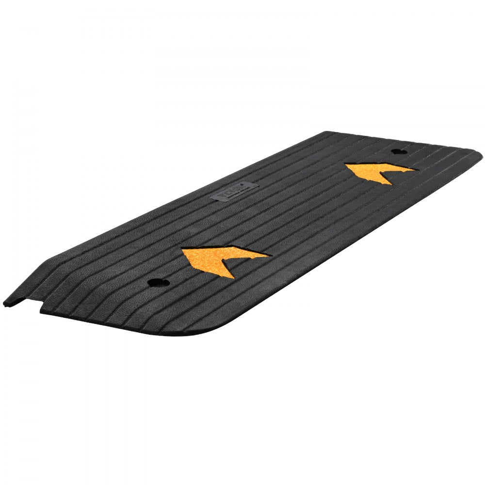 VEVOR Upgraded Rubber Threshold Ramp, 1" Rise Wheelchair Ramp Doorway, Natural Curb Ramp Rated 33069 lbs Load Capacity, Non-Slip Textured Surface Rubber Curb Ramp for Wheelchair and Scooter