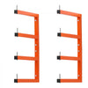 VEVOR Lumber Rack, 4-Tier 2-Pack 220 lbs per Tier, Welded Wood Pipe Storage, Wall-mounted Organizer for Garages, Workshops, Warehouse, Basement, Heavy-Duty Steel Cantilever Arms, Locking Pins, Orange