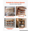 VEVOR Lumber Rack, 3-Tier 3-Pack 110 lbs per Tier, Foldable Wood Storage, Wall-mounted for Garages, Workshops, Warehouse, Basement, Heavy-Duty Cantilever Arms, Locking Pins, Steel, Orange & Black
