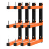 VEVOR Lumber Rack, 3-Tier 4-Pack 110 lbs per Tier, Foldable Wood Storage, Wall-mounted for Garages, Workshops, Warehouse, Basement, Heavy-Duty Cantilever Arms, Locking Pins, Steel, Orange & Black