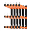 VEVOR Lumber Rack, 3-Tier 6-Pack 110 lbs per Tier, Foldable Wood Storage, Wall-mounted for Garages, Workshops, Warehouse, Basement, Heavy-Duty Cantilever Arms, Locking Pins, Steel, Orange & Black