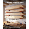 VEVOR Lumber Rack, 4-Tier 2-Pack 110 lbs per Tier, Foldable Wood Storage, Wall-mounted for Garages, Workshops, Warehouse, Heavy-Duty Cantilever Arms, 3-Level Adjustment, Steel, Orange & Black