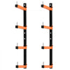 VEVOR Lumber Rack, 4-Tier 2-Pack 110 lbs per Tier, Foldable Wood Storage, Wall-mounted for Garages, Workshops, Warehouse, Heavy-Duty Cantilever Arms, 3-Level Adjustment, Steel, Orange & Black