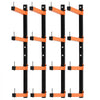 VEVOR Lumber Rack, 4-Tier 4-Pack 110 lbs per Tier, Foldable Wood Storage, Wall-mounted for Garages, Workshops, Warehouse, Heavy-Duty Cantilever Arms, 3-Level Adjustment, Steel, Orange & Black