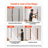 VEVOR Lumber Rack, 6-Tier 2-Pack 110 lbs per Tier, Foldable Wood Storage, Wall-mounted for Garages, Workshops, Warehouse, Basement, Heavy-Duty Cantilever Arms, Locking Pins, Steel, Orange & Black