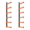 VEVOR Lumber Rack, 6-Tier 2-Pack 110 lbs per Tier, Foldable Wood Storage, Wall-mounted for Garages, Workshops, Warehouse, Basement, Heavy-Duty Cantilever Arms, Locking Pins, Steel, Orange & Black
