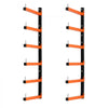 VEVOR Lumber Rack, 6-Tier 2-Pack 110 lbs per Tier, Foldable Wood Storage, Wall-mounted for Garages, Workshops, Warehouse, Basement, Heavy-Duty Cantilever Arms, Locking Pins, Steel, Orange & Black