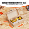 VEVOR Router Bits Set, 3 Pieces, Carbide Router Bit Kit with 1/4 Inch Shank, Wood Carrying Case, Woodworking Tools for Professional and Beginners Carpenter, for Wood MDF Particle Board Plywood