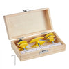 VEVOR Router Bits Set, 3 Pieces, Carbide Router Bit Kit with 1/4 Inch Shank, Wood Carrying Case, Woodworking Tools for Professional and Beginners Carpenter, for Wood MDF Particle Board Plywood