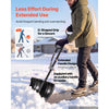 VEVOR Snow Shovel for Driveway 18" Plastic Shovel Assist Handle & D-Grip, for Home Garden Camping Outdoor Use, Steel Strip, Large Capacity Lightweight Snow Removal Tool with Extended Steel Handle