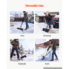 VEVOR Snow Shovel for Driveway 18" Plastic Shovel Assist Handle & D-Grip, for Home Garden Camping Outdoor Use, Steel Strip, Large Capacity Lightweight Snow Removal Tool with Extended Steel Handle