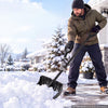 VEVOR Snow Shovel for Driveway 18" Plastic Shovel Assist Handle & D-Grip, for Home Garden Camping Outdoor Use, Steel Strip, Large Capacity Lightweight Snow Removal Tool with Extended Steel Handle